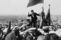 Jean Jaurès harangue la foule le 25 mai 1913 au Pré-Saint-Gervais